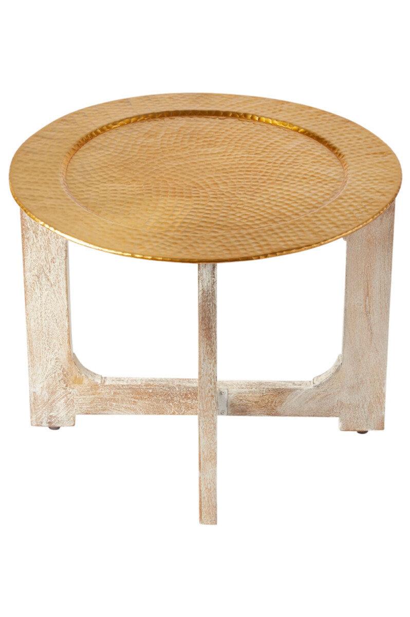 Oosterse salontafel Cadiz Wit Goud 60 cm box