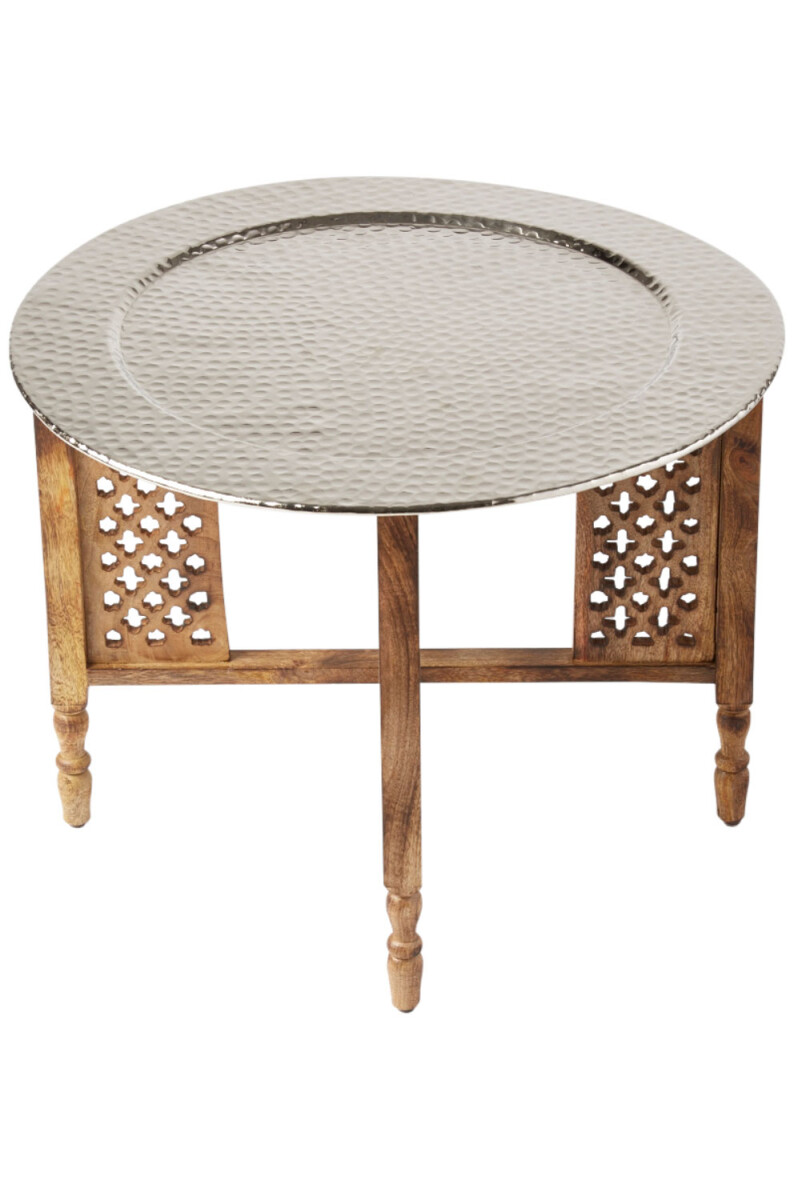 Oosterse salontafel Hania zilver-bruin 6 box