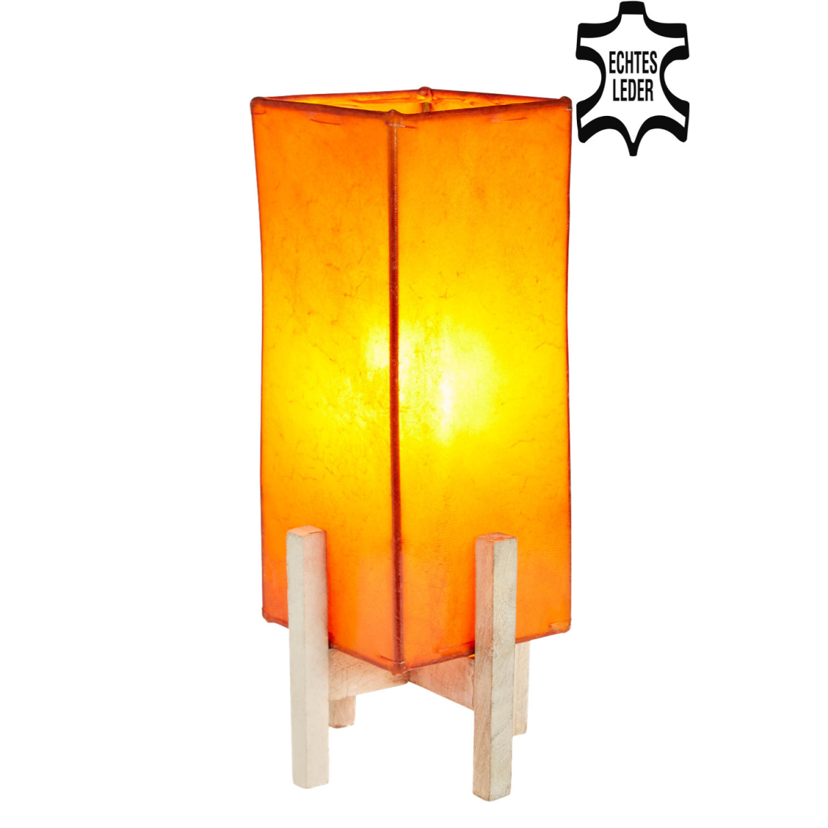 Janka-tafellamp, oranje met wit frame, 3 box