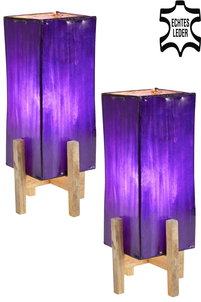 Set van 2 Janka paars met bruin frame