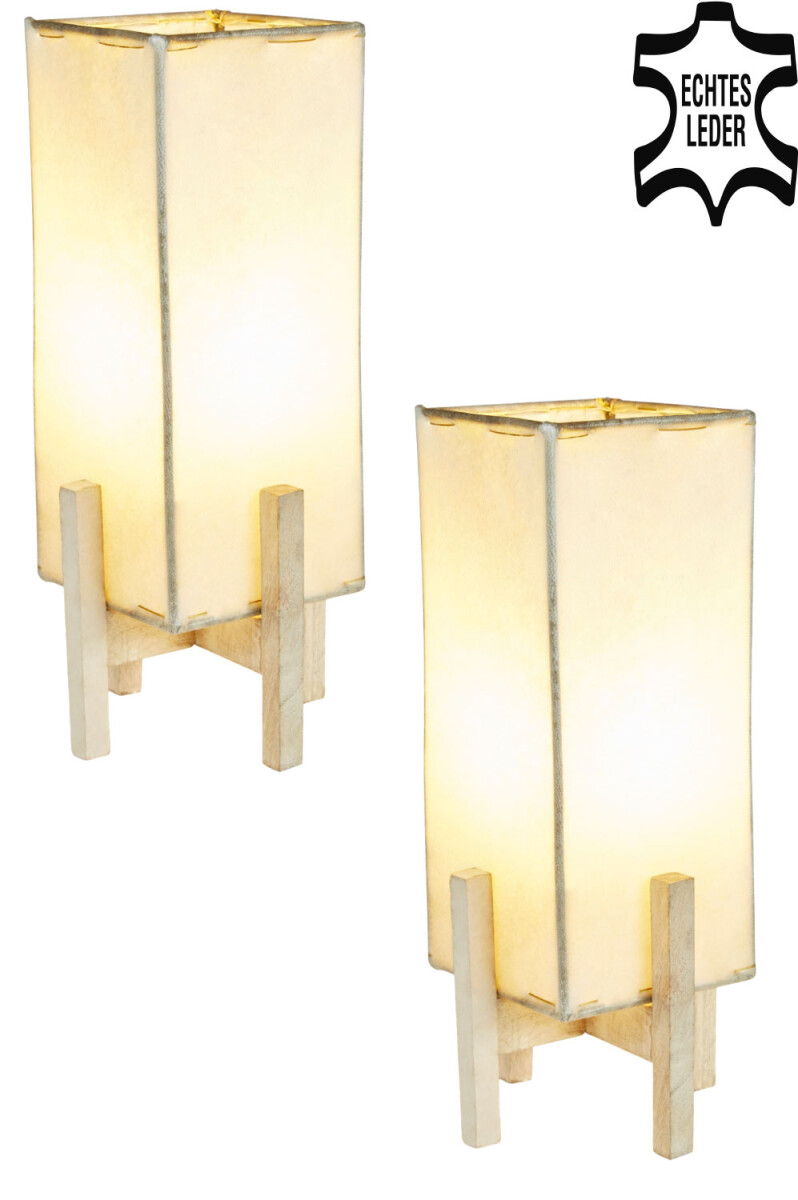 Set van 2 Janka Natur met wit frame box