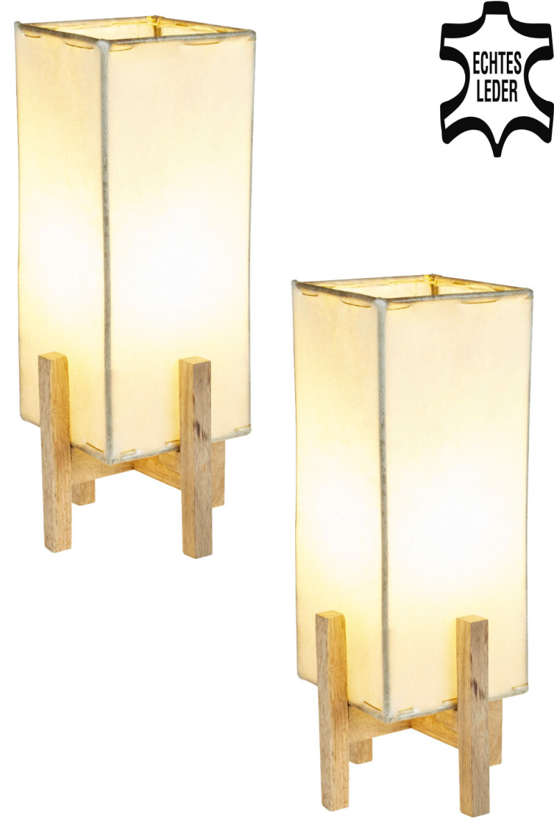 Set van 2 Janka Natur met bruin frame