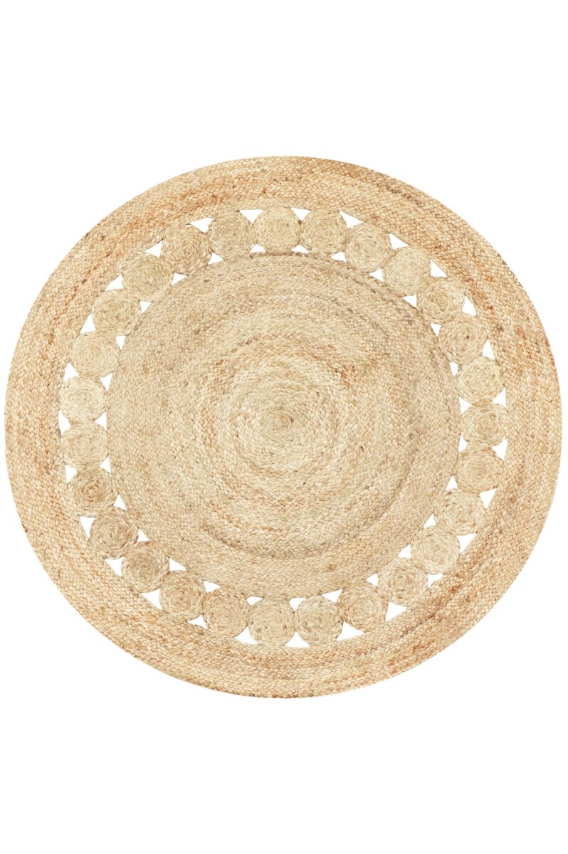 Jute tapijt, rond, Jemina, naturel, 120  box