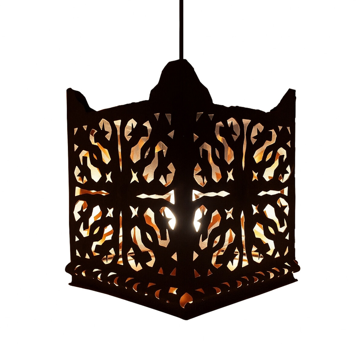 Plafondlamp Randa Zwart 30 cm | Marokkaanse metalen lamp