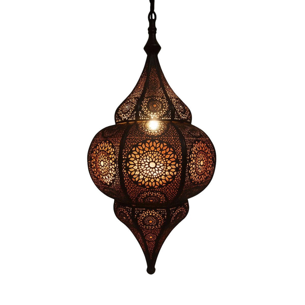 Oosterse Indiase plafondlamp Malha Zwart box