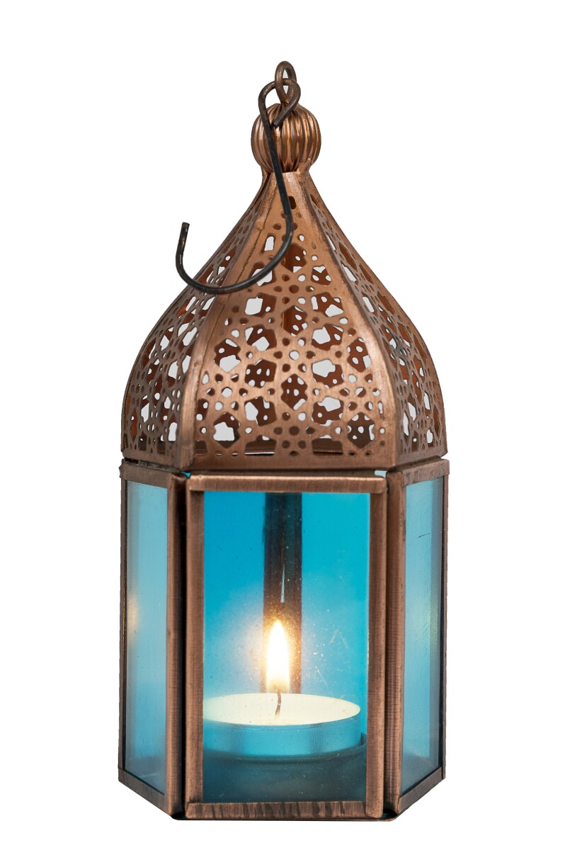 Oosterse lantaarn Meena - Blauw box