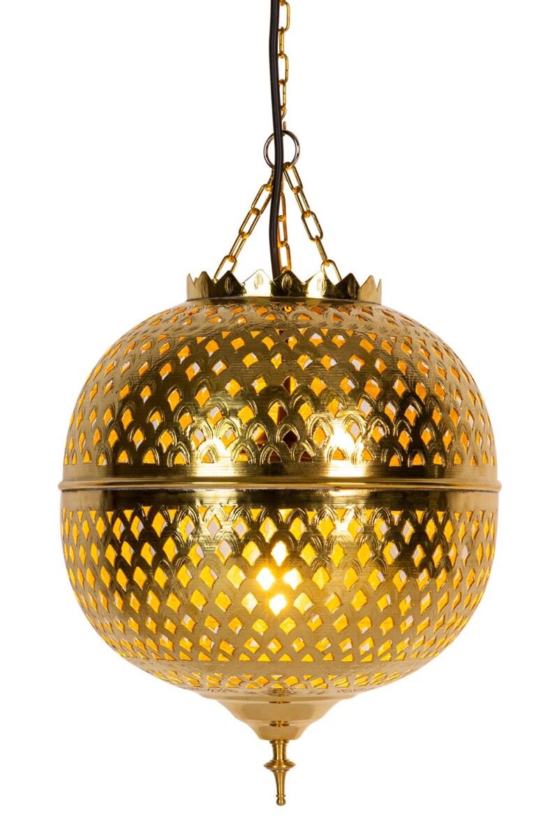 Marokkaanse hanglamp Safiye - goudkleuri box