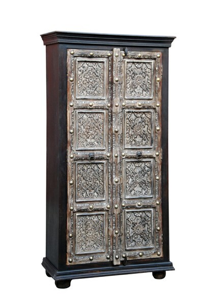 Indiase vintage kast Cansin - 180 cm box