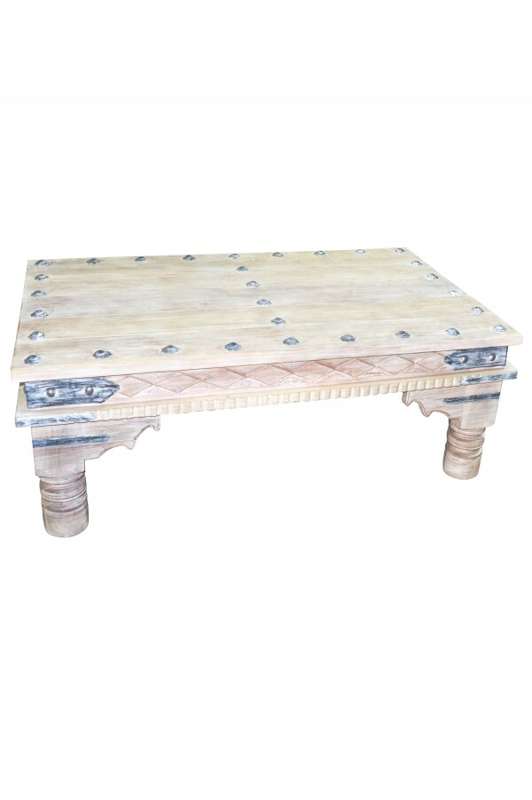 Oosterse shabby chic salontafel Hayed -1 box