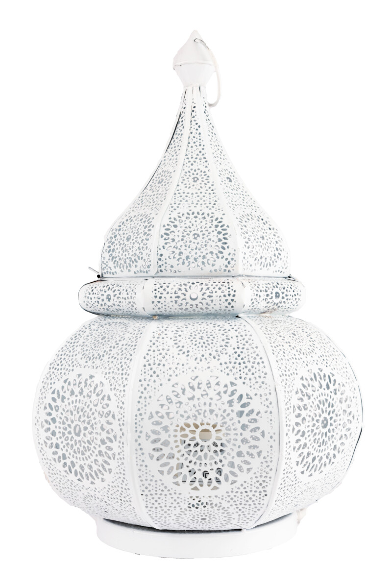 Orientalische Tischlampe Malha handgefertigt aus Metall in W