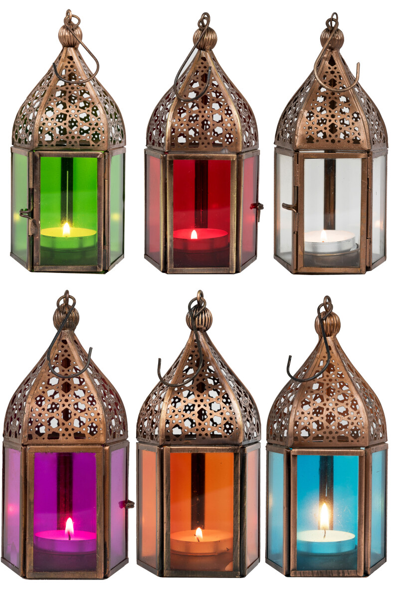 Oosterse lantaarns, set van 6: Meena-lantaarn,...