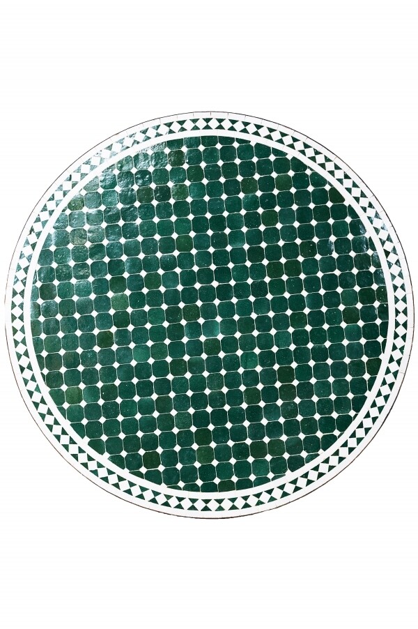 Tuinmozaïektegel Marrakesh groen/wit, 120 cm