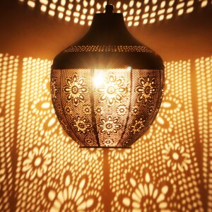 Oosterse hanglamp Boha, handgemaakt van metaal, 27 cm