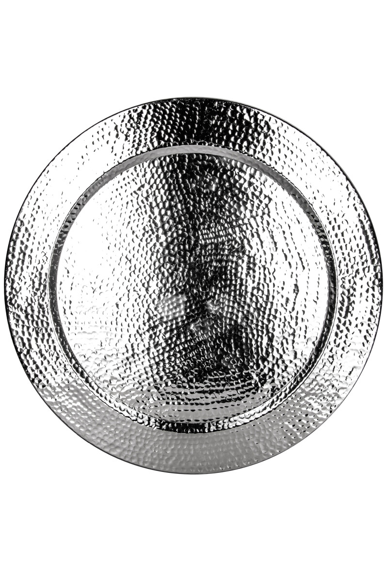 Design-Serviertablett Nizza handgemacht aus Aluminium in Sil