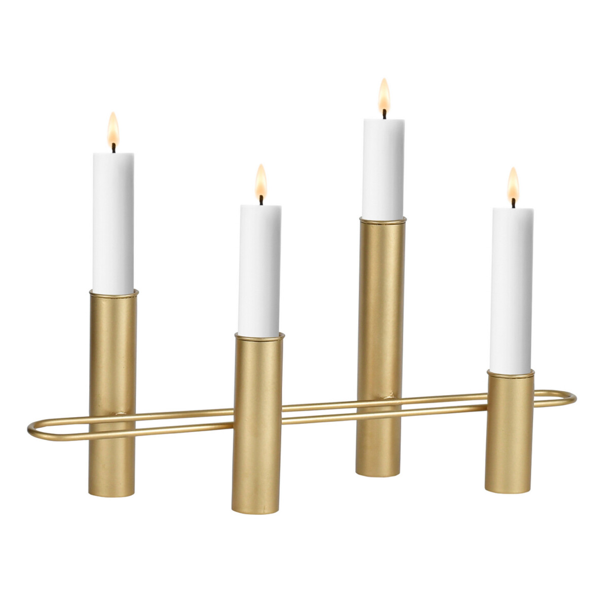 Moderne decoratie: adventskrans, kandelaar, kerstversiering 