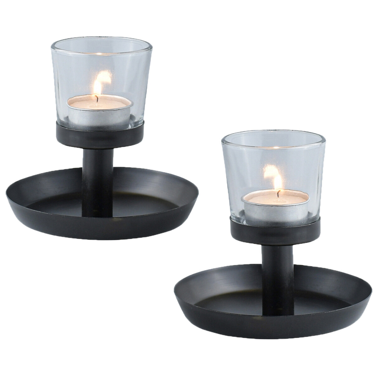 Set van 2 moderne decoratieve theelichthouders, kaarshouders