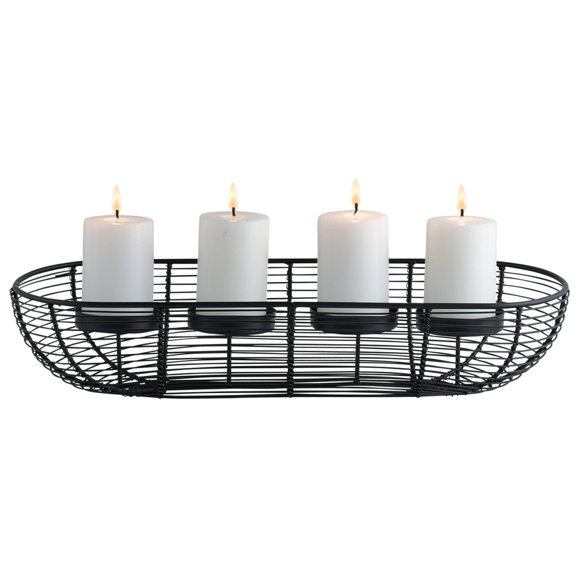 Adventskrans, kandelaar, kerstversiering, flanel, zwart