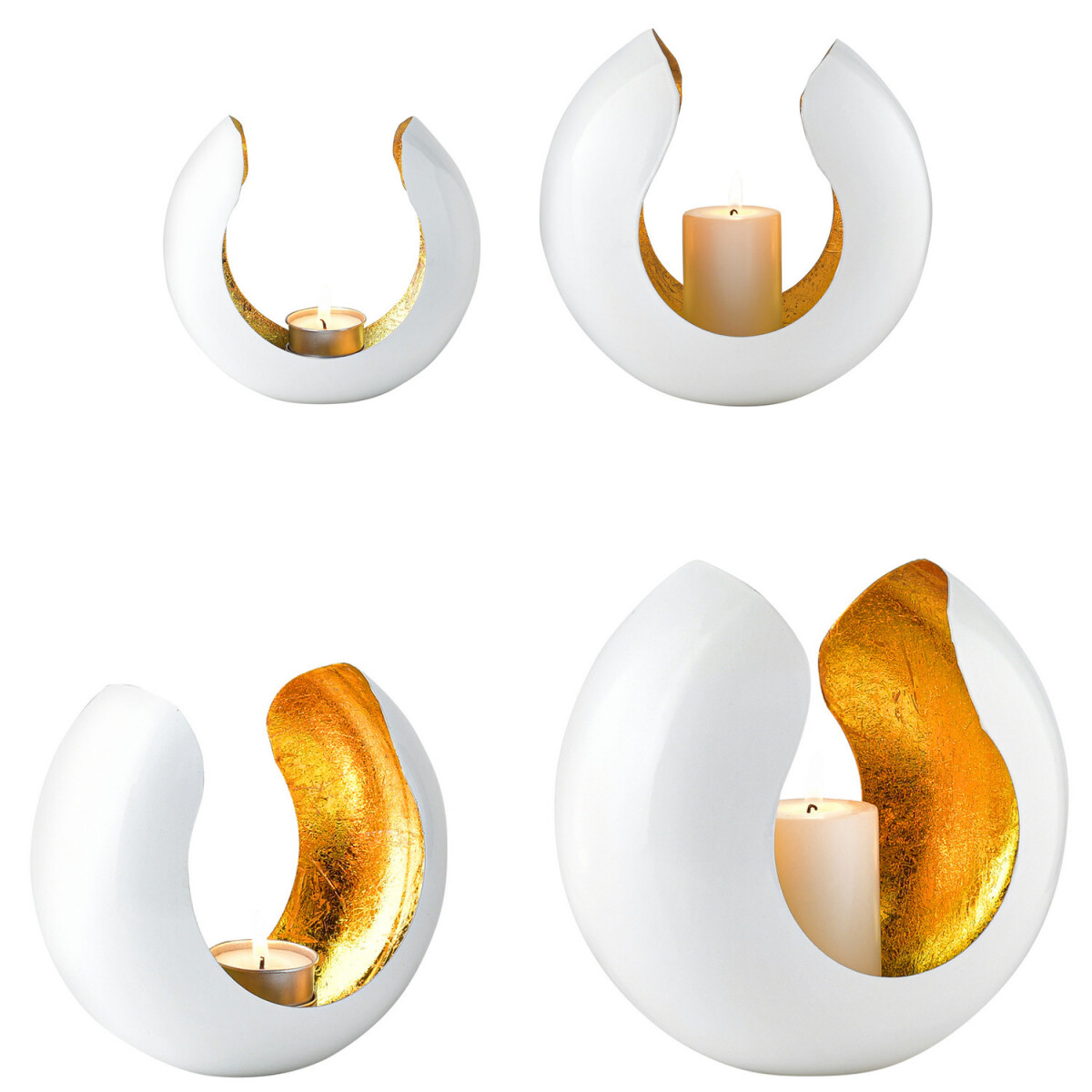 Set van 2 decoratieve, esthetische theelichthouders Kumas Wi