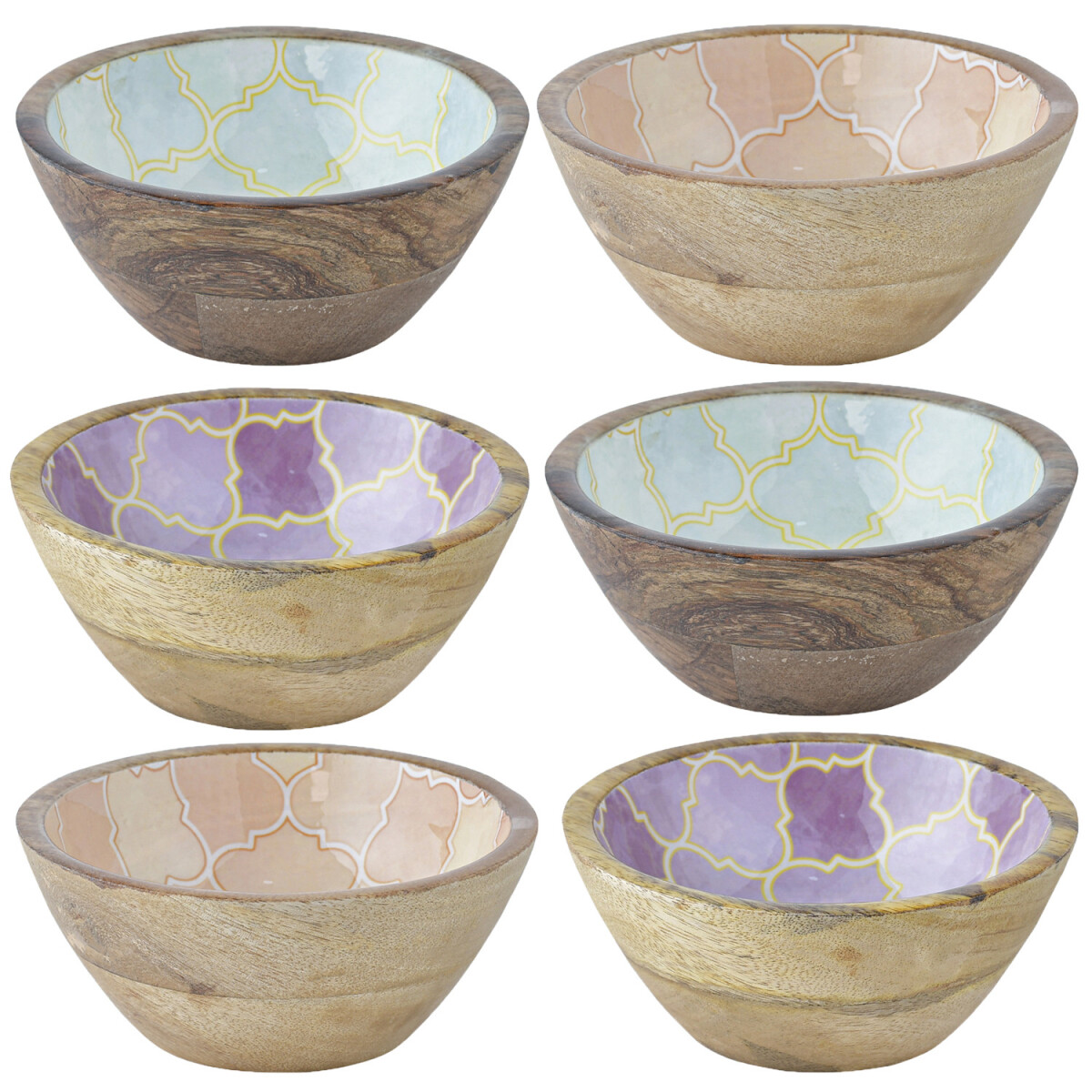 Set van 6 schaaltjes: sieradenschaaltje, sleutelschaaltje, s