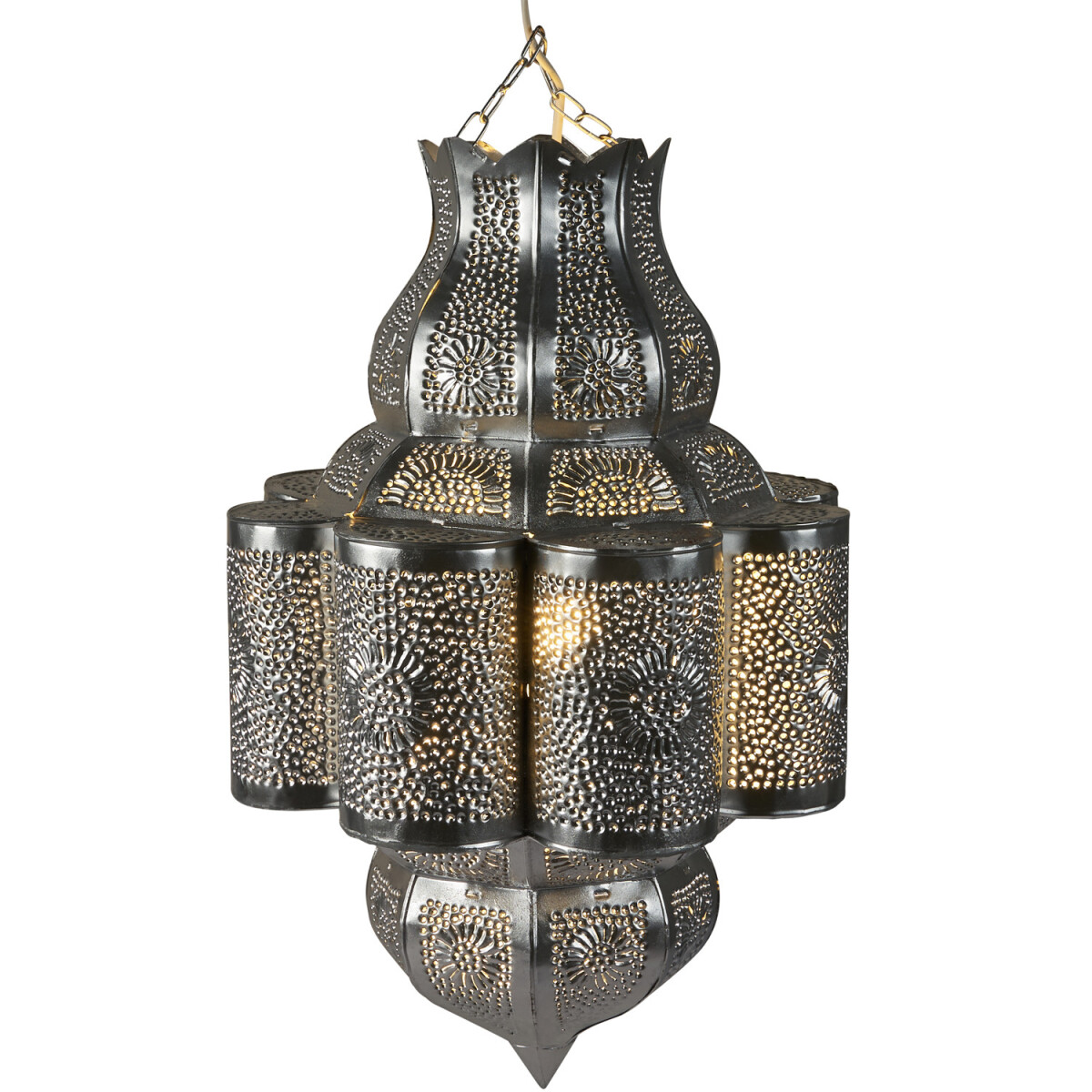 Lamp Harun Zilver 45 cm | Marokkaanse pl box