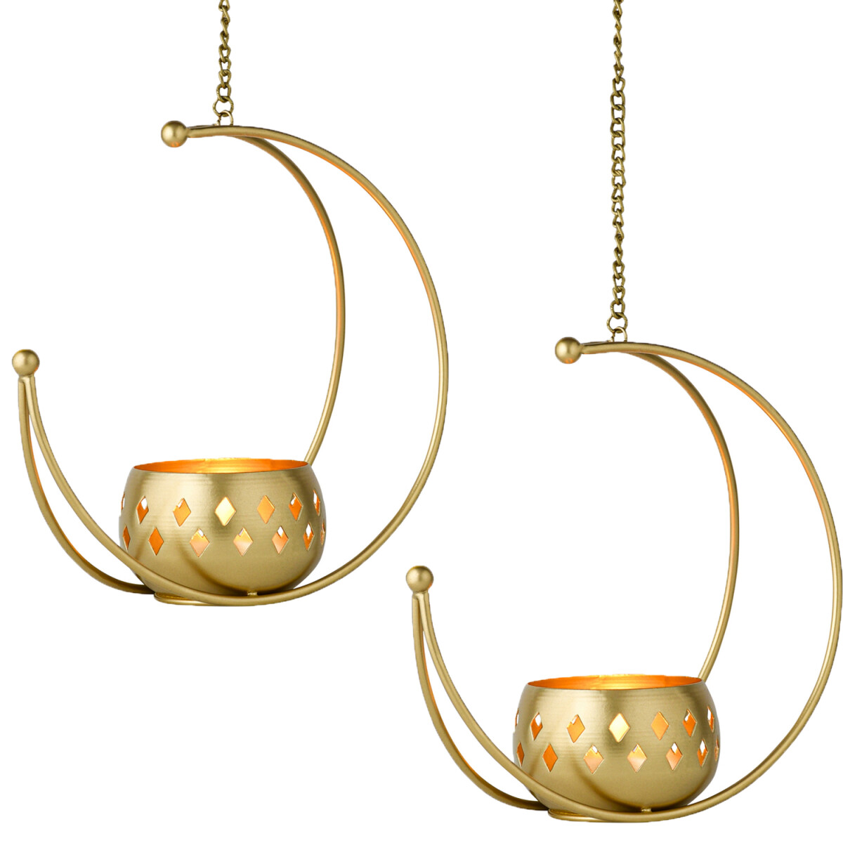 Set van 2 boho hanglampjes voor theelich box