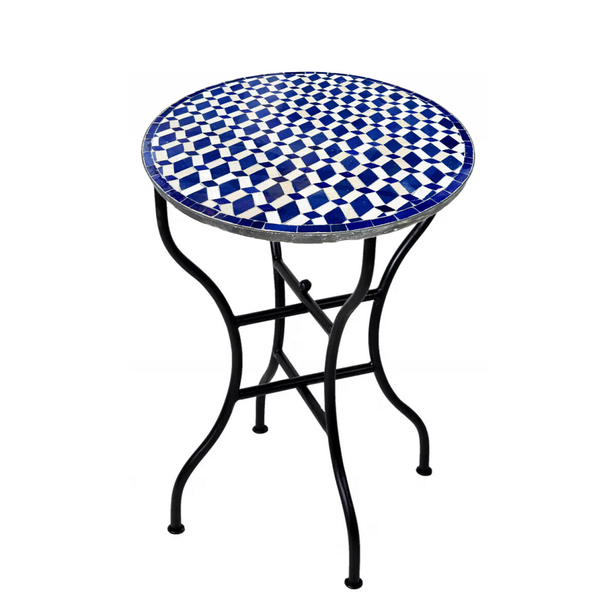 Marokkaanse mozaïektafel Moro Blauw box