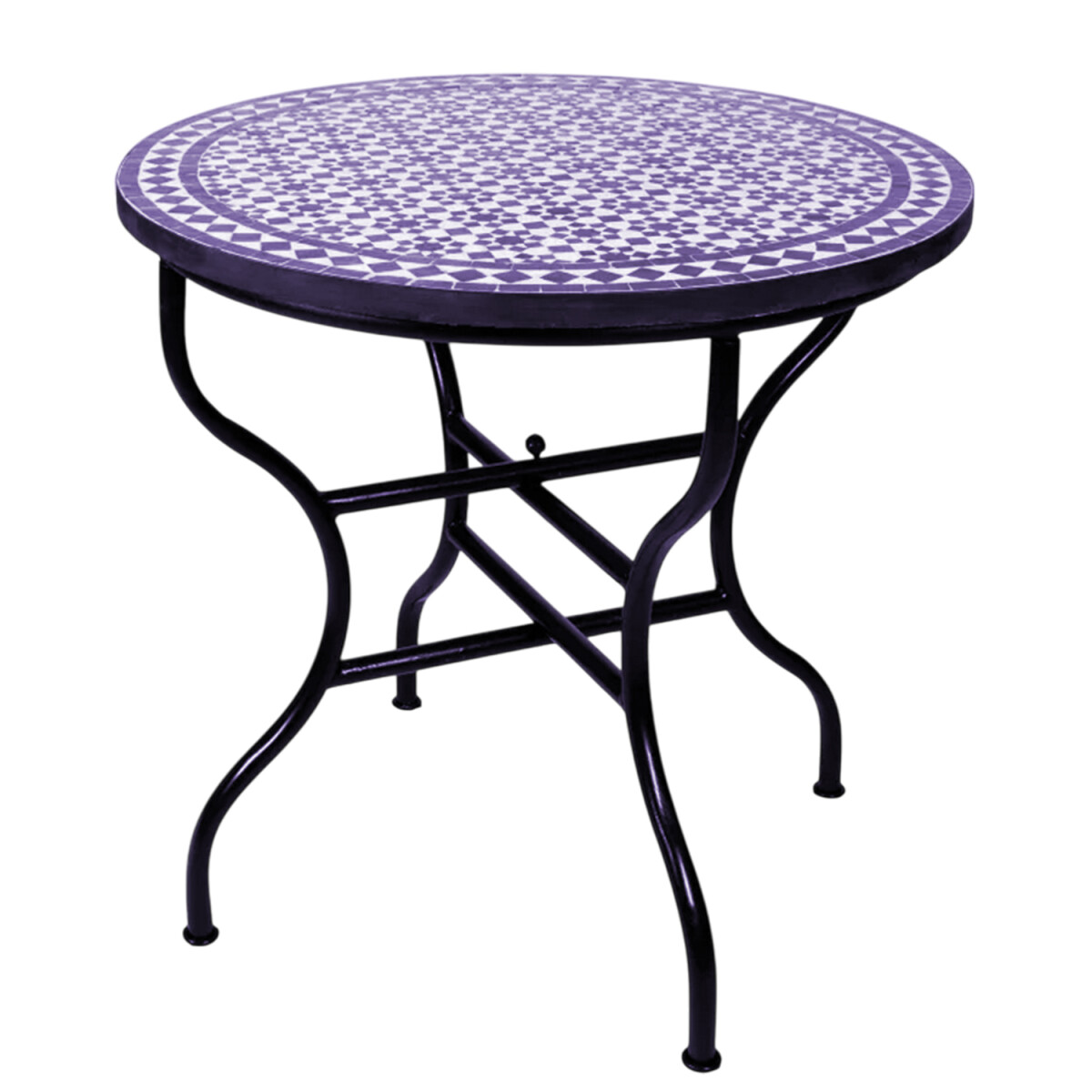 Marokkaanse mozaïektafel Albaicin beige-blauw 100 cm | 