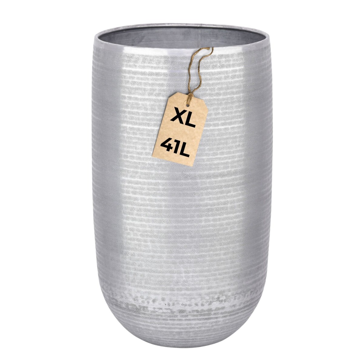 Bloempot Camiel Zilver 54 cm - hoge rond box