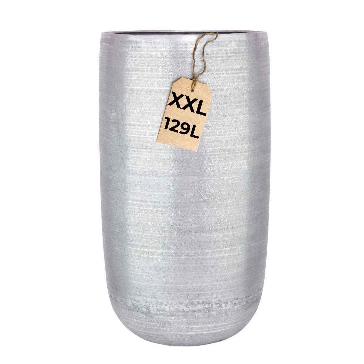 Bloempot Camiel Zilver 81 cm - hoge rond box