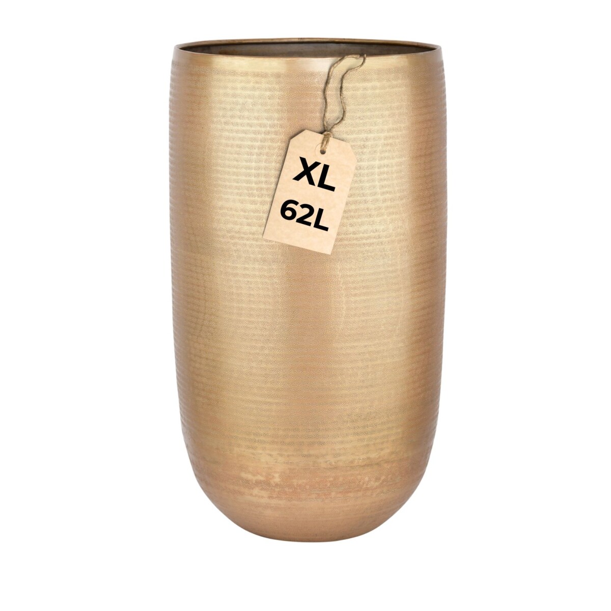Bloempot Camiel goud 65 cm - hoge ronde  box