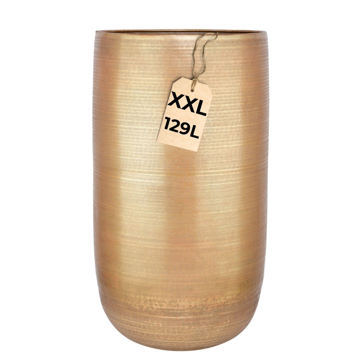Bloempot Camiel goud 81 cm - hoge ronde  box