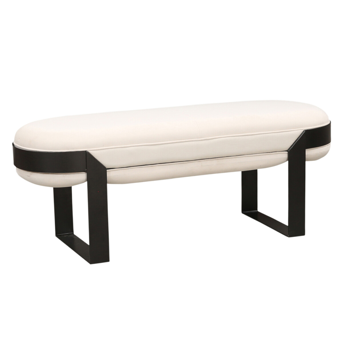 Bank Adone 128 cm – Modern design in crèmewit e