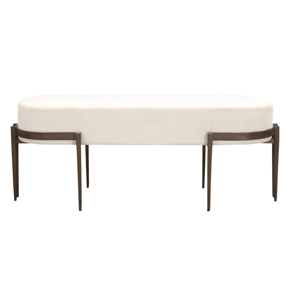 Bank Adonia 143 cm – Modern design in crèmewit 