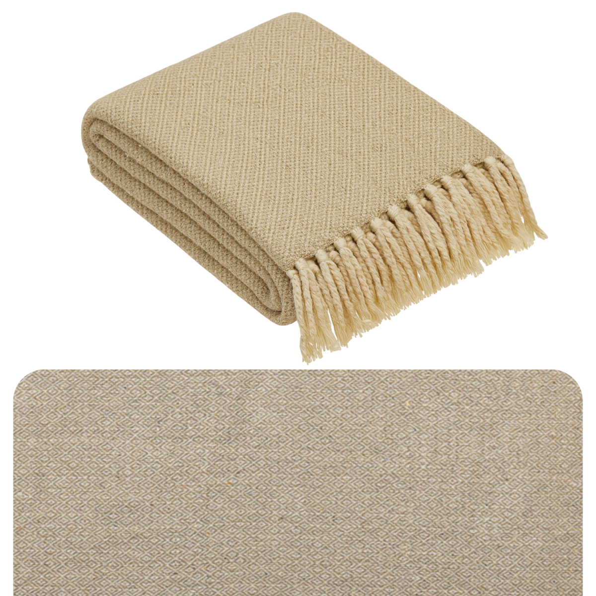 Calix sprei, beige, 125x150 cm, van kato box