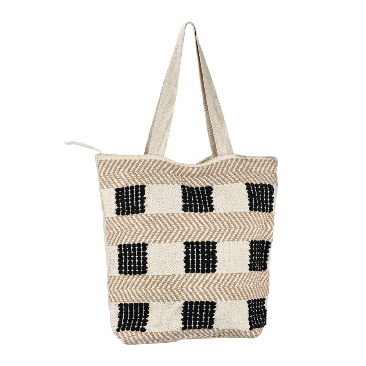 Boho-tas Kalpur -2- 43x40 cm | grote handtas van naturel kat