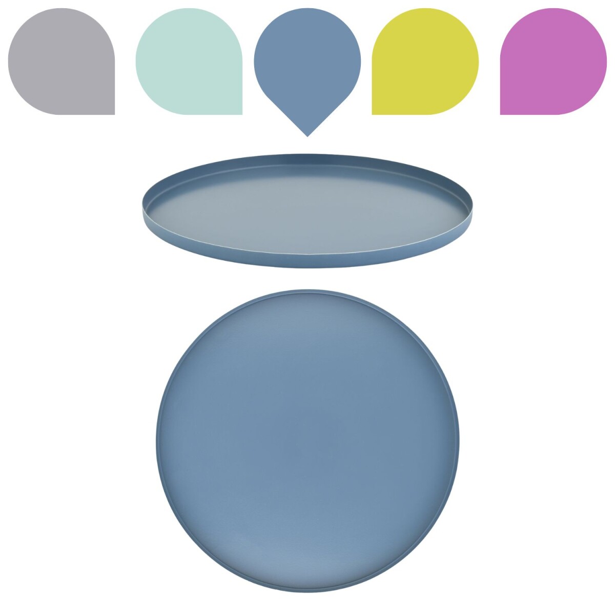 Callie antraciet rond dienblad 25 cm | B box