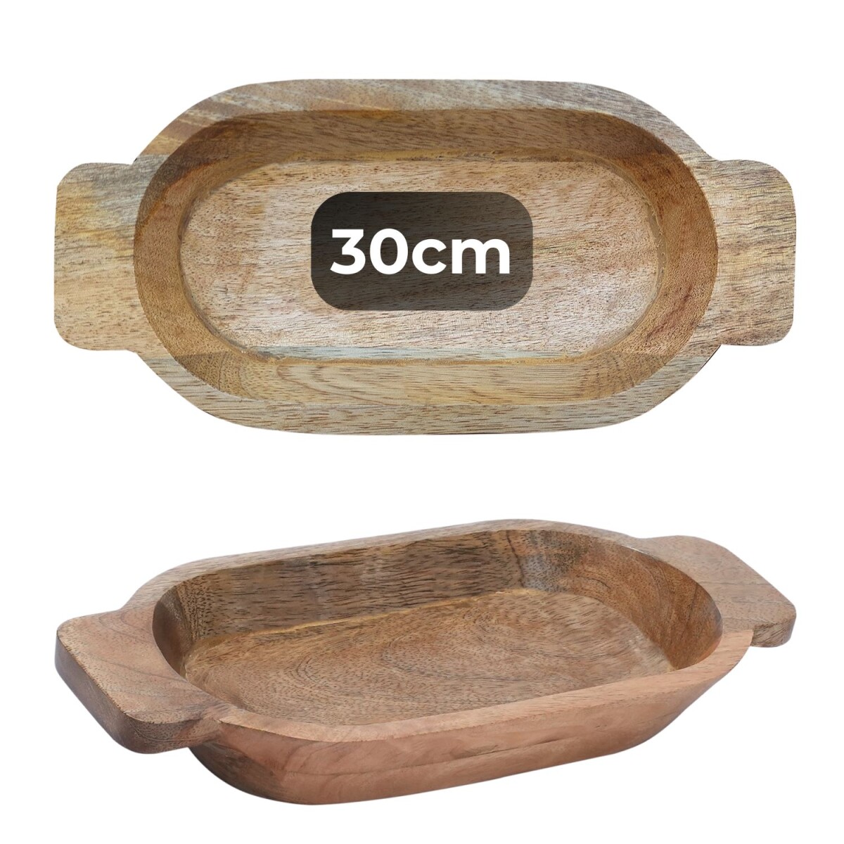 Kahla-dienblad | 30 x 14 cm, ovaal dienblad van massief hout