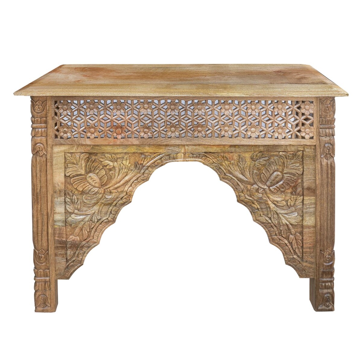 Laiminia-console, handgesneden mangohout box