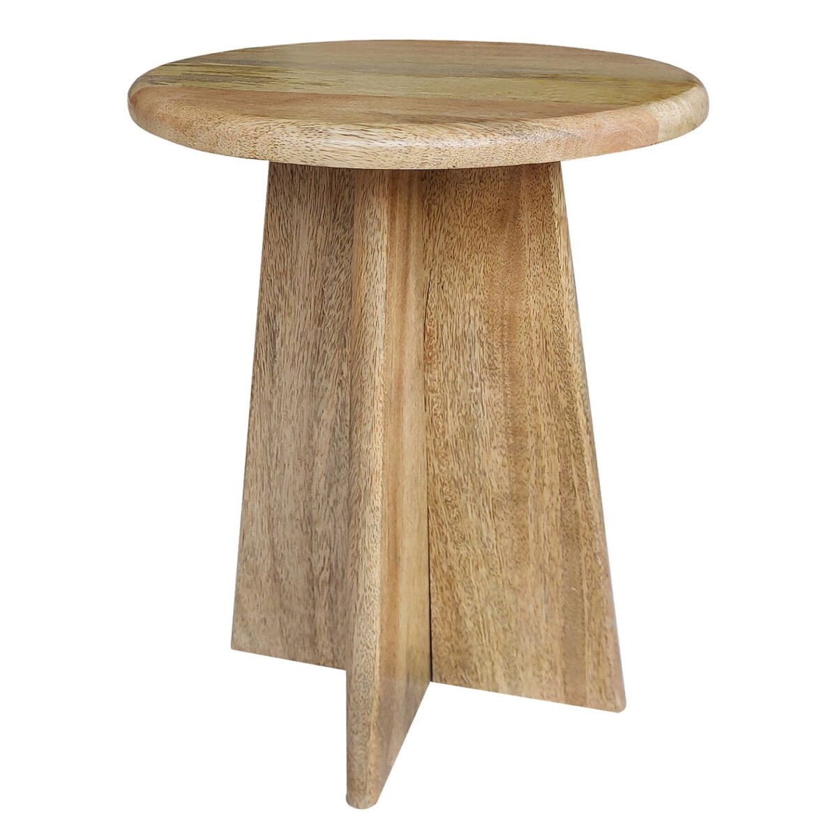 Bijzettafel Caissa, rond, mangohout, H 4 box