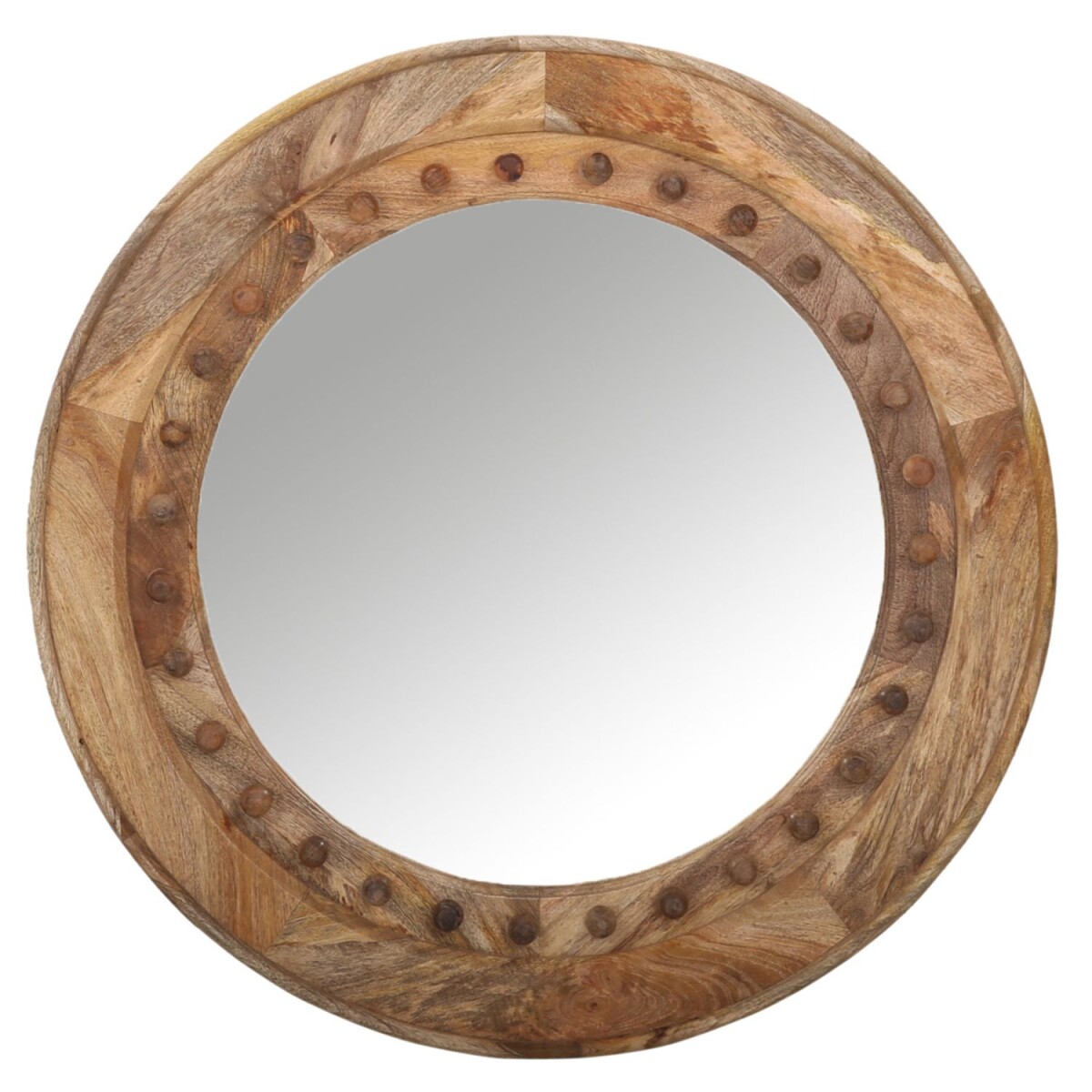 Wandspiegel Ablona 90 cm | Scandinavische ronde houten spieg
