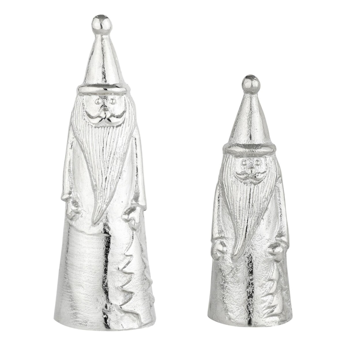 Decoratieve figuren: Kerstman, zilver, s box