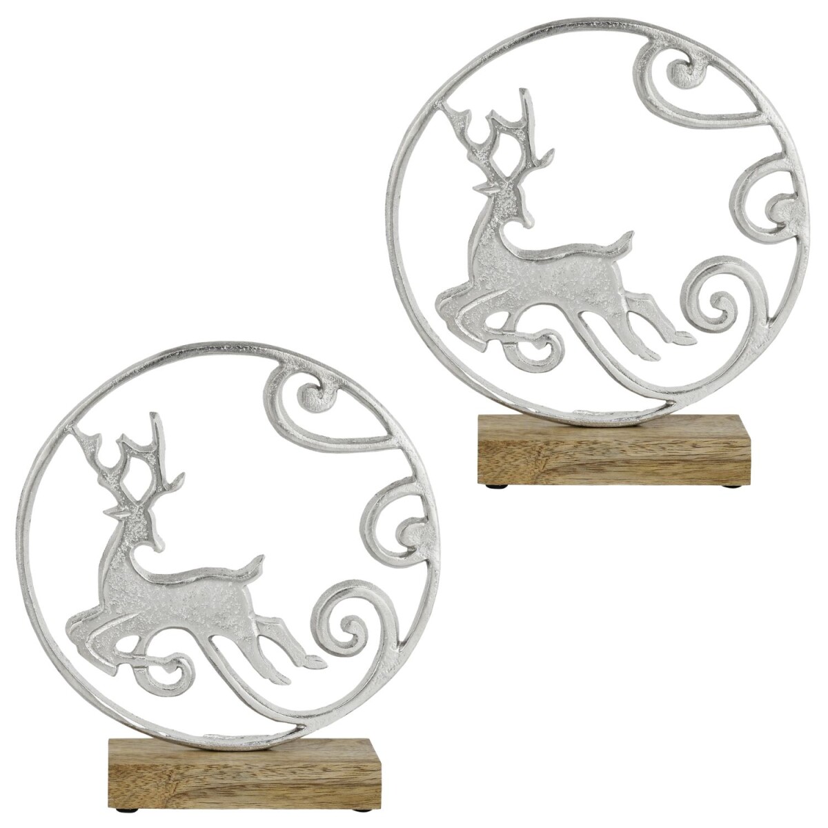 Decoratieve figuren Monda zilver, set va box