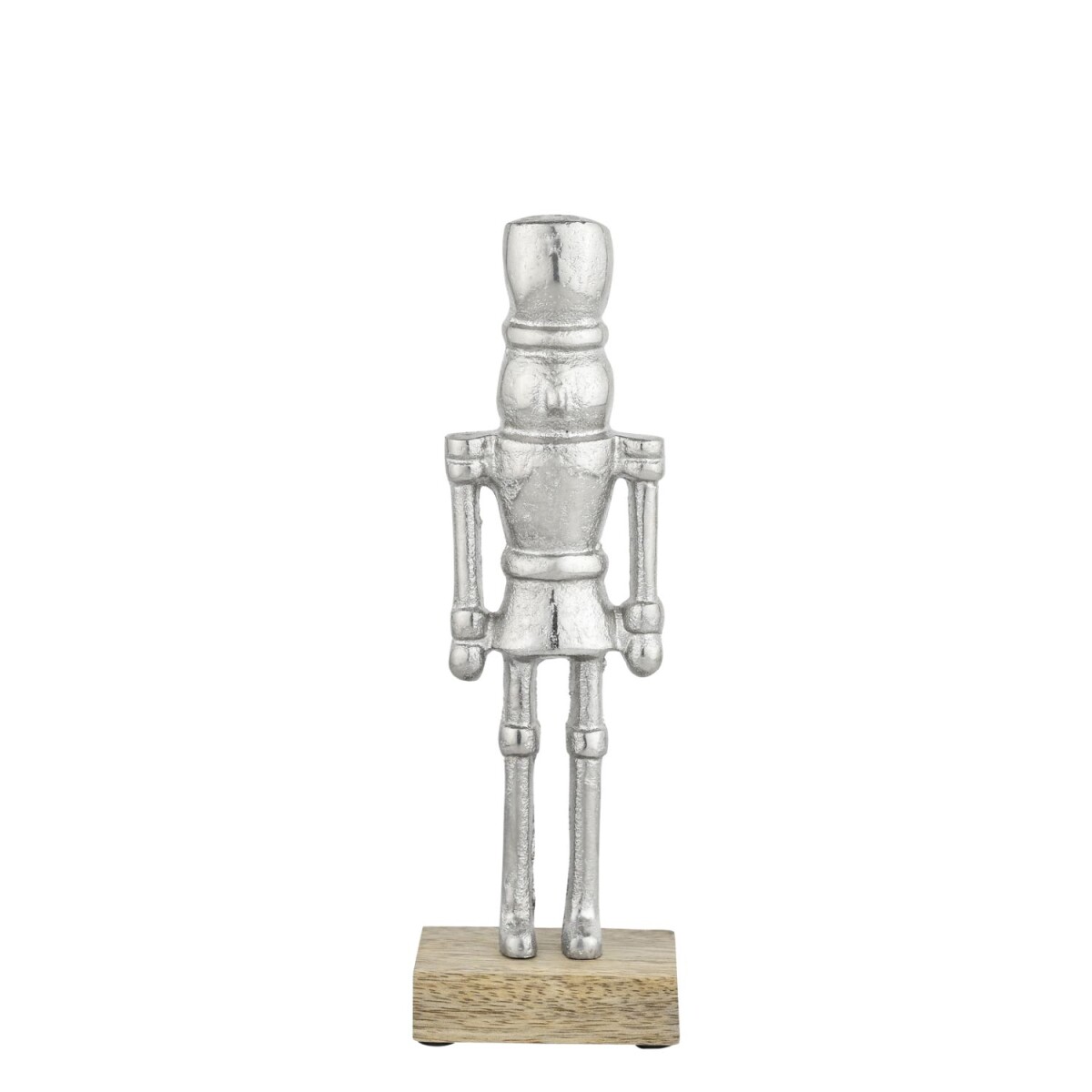 Decoratiefiguur notenkraker 22 cm, zilve box