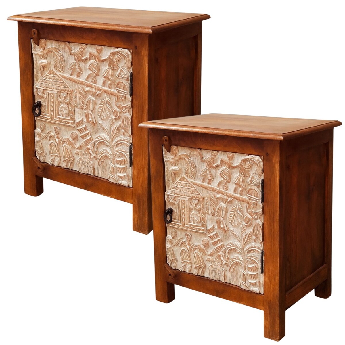 Set van 2 nachtkastjes Faten 60 cm | Mas box