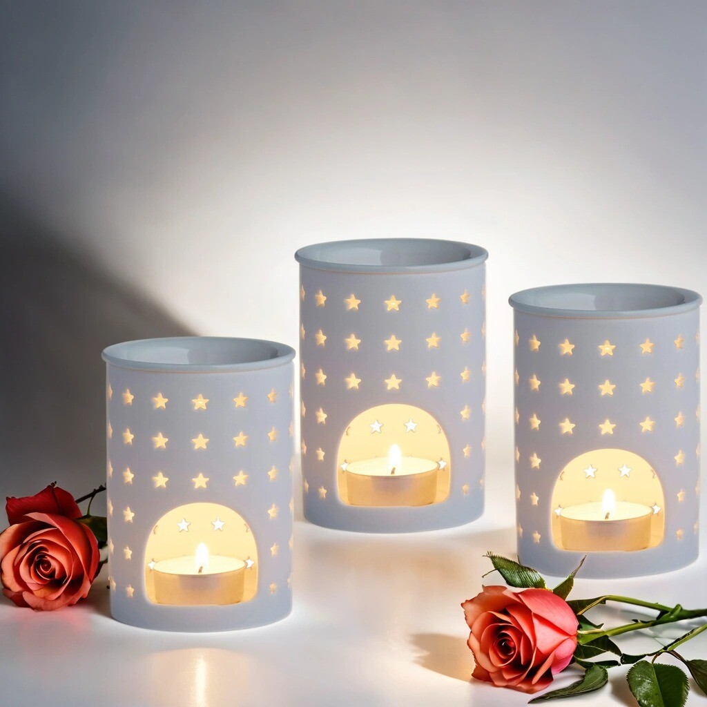 Set van 3 geurlampen / aromalampen van keramiek Tuan -4-