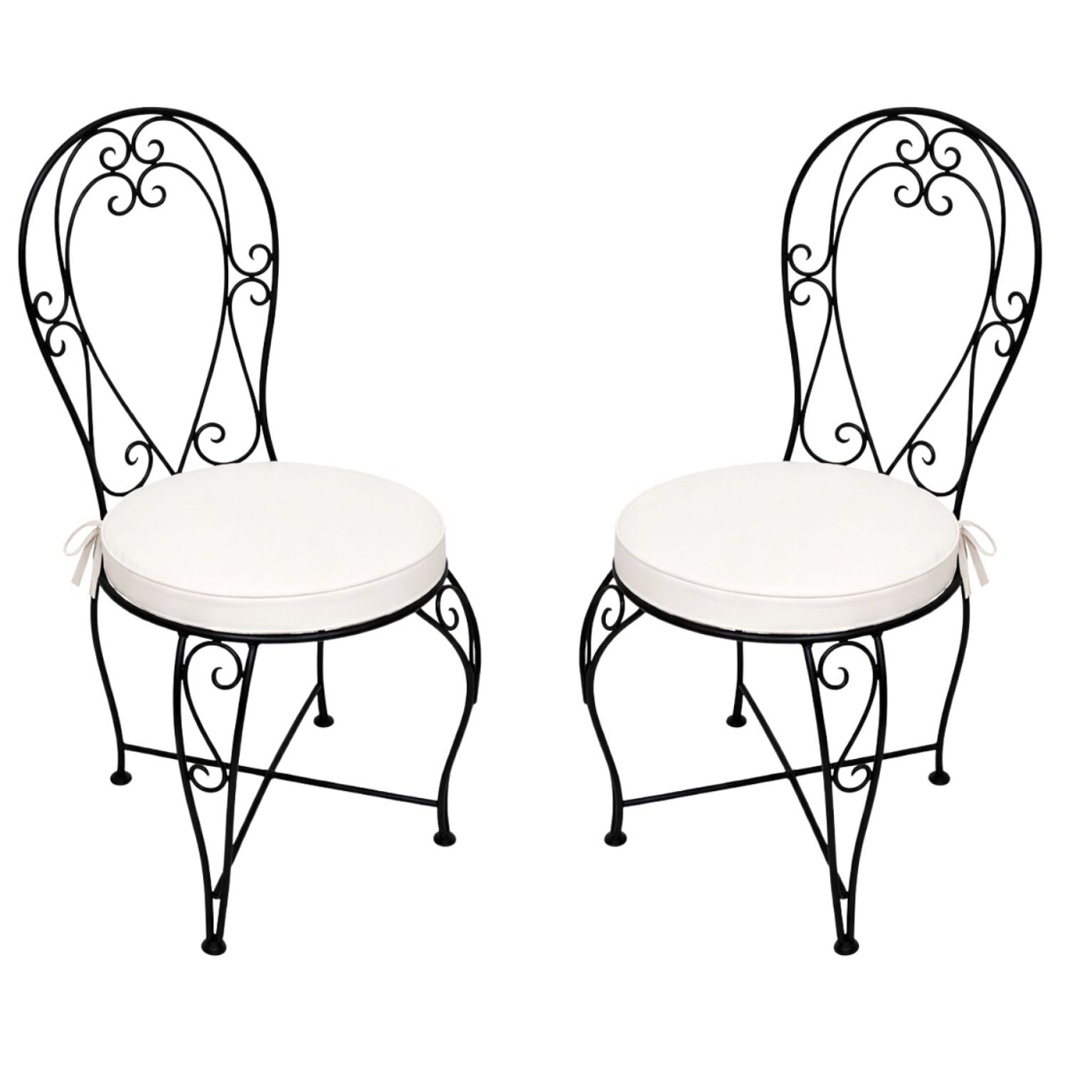 Set van 2 ijzeren stoelen Elsol, handgemaakt | Tuinstoel in 