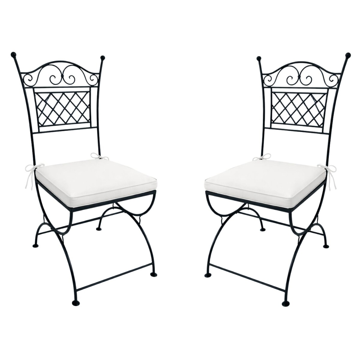Set van 2 ijzeren stoelen Caravaca, handgemaakt | Mediterran