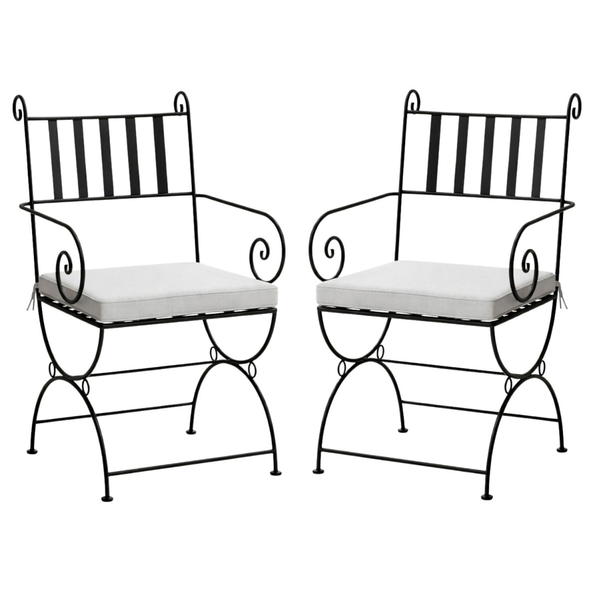 Set van 2 ijzeren stoelen Alcoy Handgemaakte tuinstoel in me