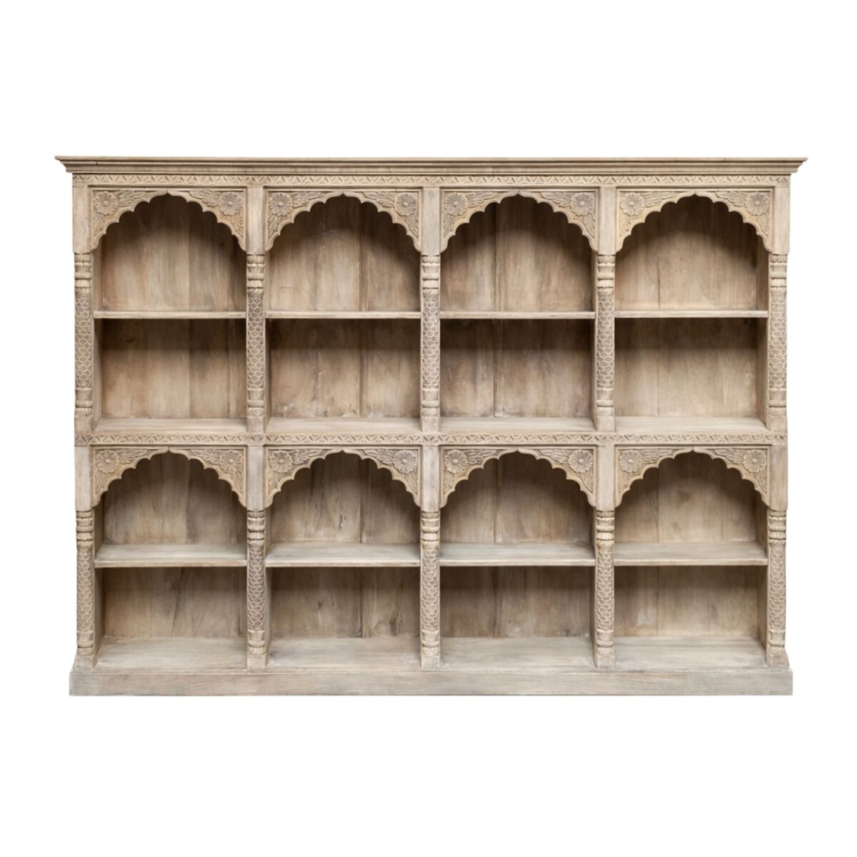 Boekenkast Narami, massief hout, oosters box