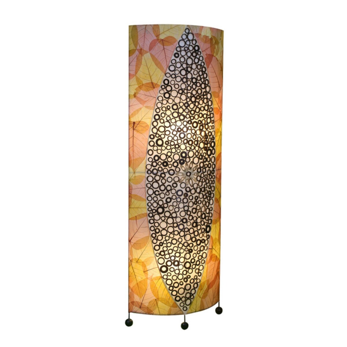Staande lamp Enno 100 cm met capiz-blade box